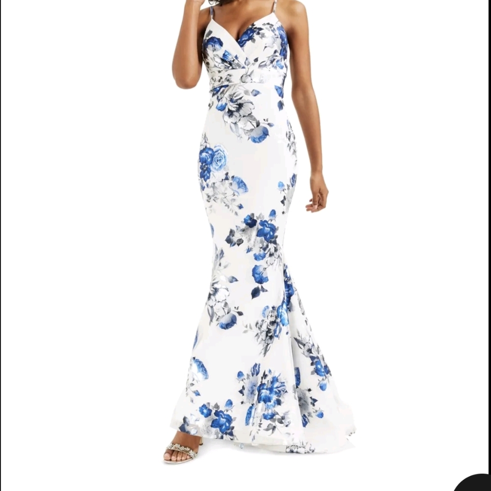 Teeze Me Blue Floral Maxi Dress